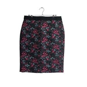 Boden Mini Skirt Women's Size 8 R Black Multicolor Floral Zip